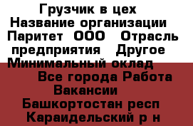 Грузчик в цех › Название организации ­ Паритет, ООО › Отрасль предприятия ­ Другое › Минимальный оклад ­ 23 000 - Все города Работа » Вакансии   . Башкортостан респ.,Караидельский р-н